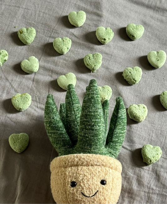Pandan Coconut Hearts